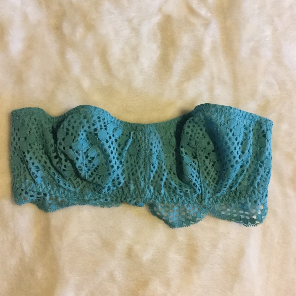 Victoria' s Secret Blue Lace Strapless Bra XS - Picture 1 of 2